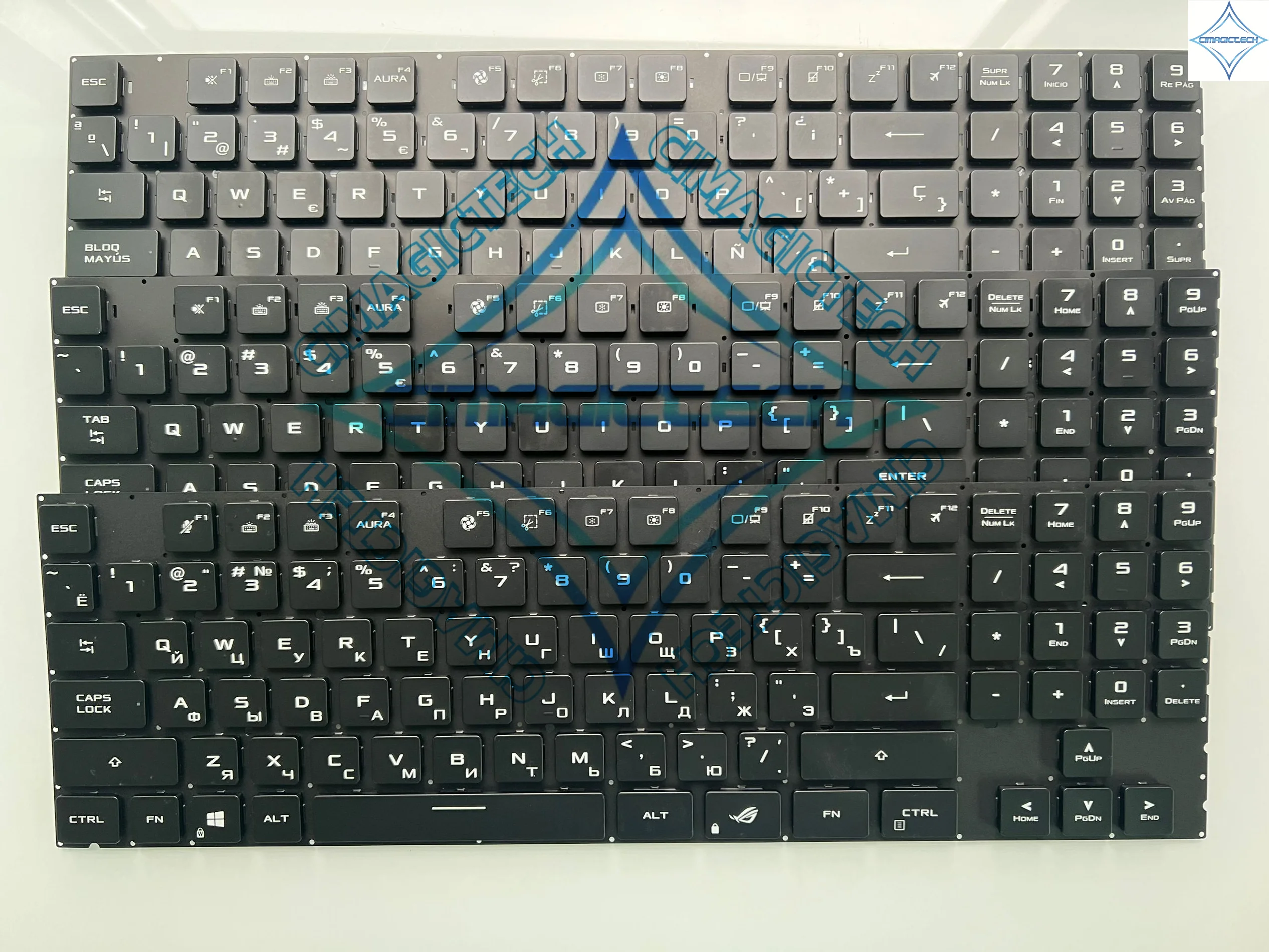 New Ukrainian US Russian SP Spanish RGB Backlit For Asus ROG Strix