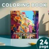 1pc Beautiful Architecture Coloring Book 24 pages Kill Time Graffiti Painting Drawing Adult Picture Book 1