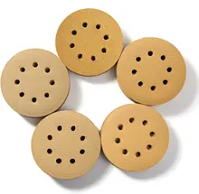 

100PCS 5 Inch Sanding Discs 60/80/120/150/220 Grits Gold Sanding Discs Hook and Loop 8 Holes Sandpaper Orbital Sander