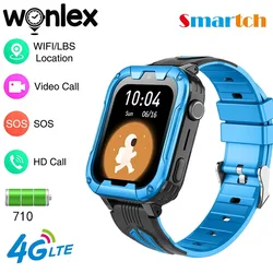 Wonlex 4G Wifi Kids Smart Watch Whatsapp Android8.1 KT32 710mah Battery Video Call SOS GPS Location Tracker Children SmartWatch