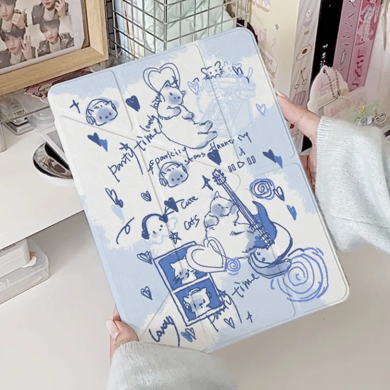 Blue Kitten Pencil Slot  Case