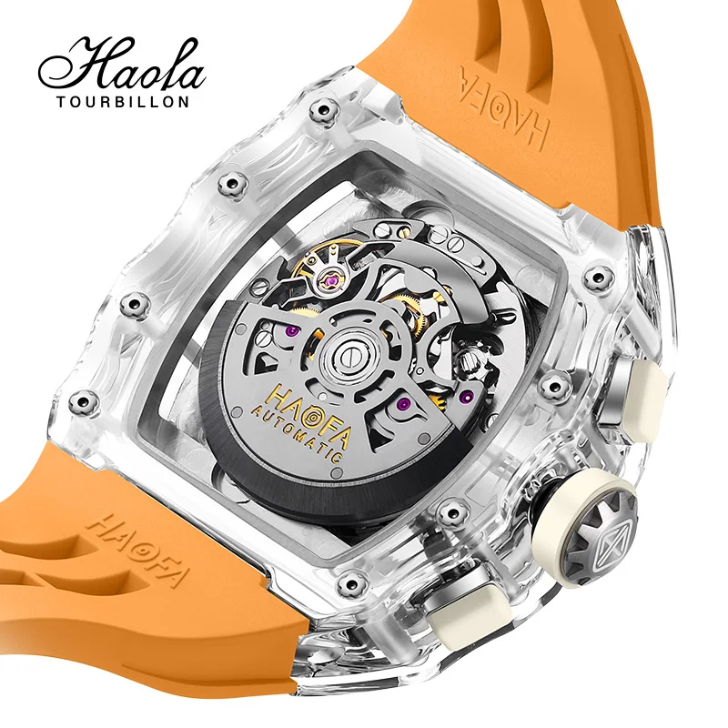 Haofa crystal automatic mens watch mechanical yacht creative multi