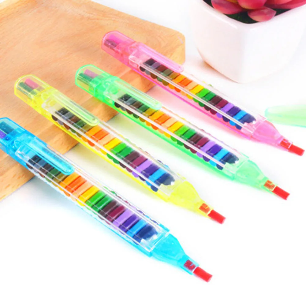 Kids DIY Color Crayons 20 Colors Cores Art Learning Stationery Tools Home School