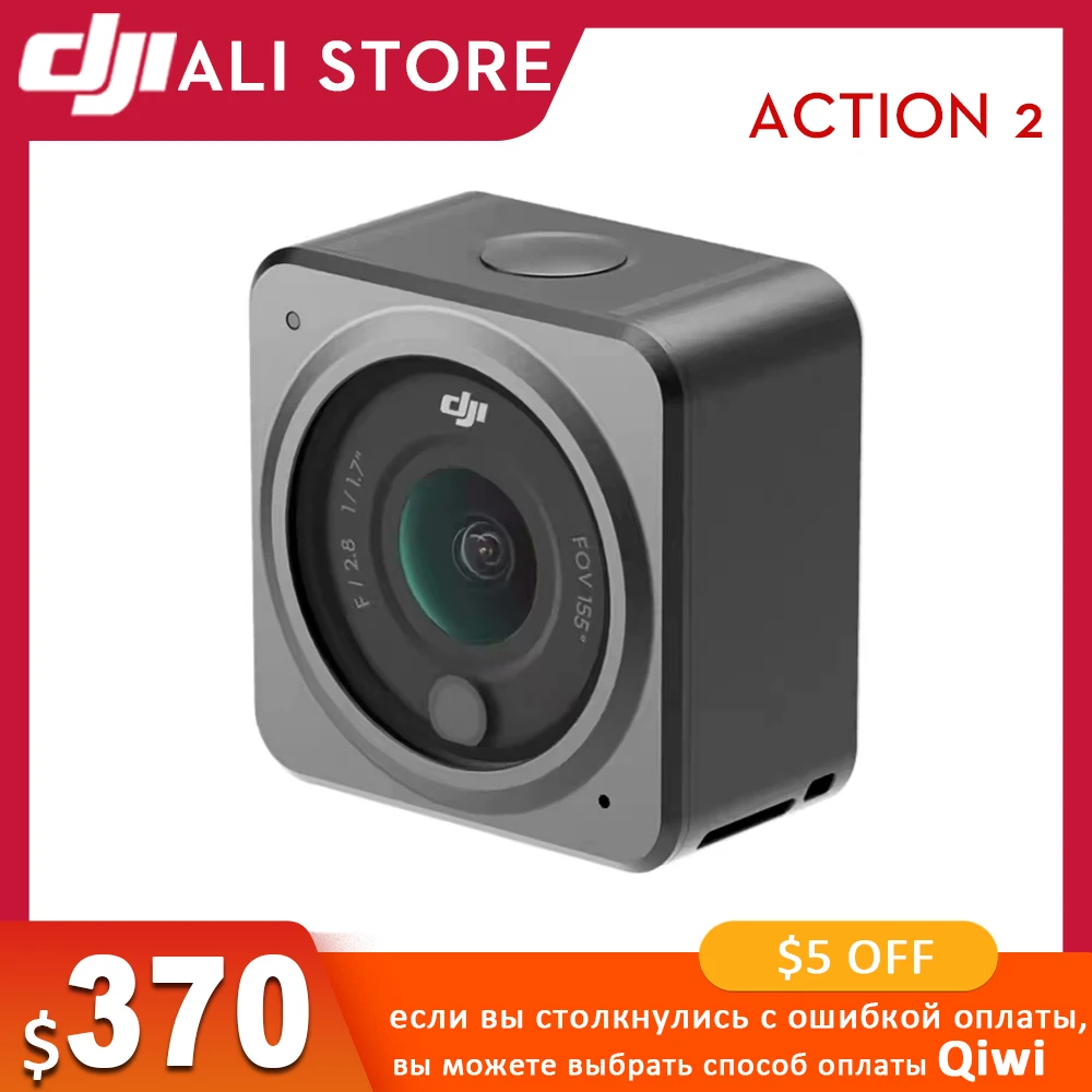 Cámara DJI Action 2 Power Combo 4K 120fps Super ancho FOV diseño magnético versátil portátil y usable 10m impermeable Original