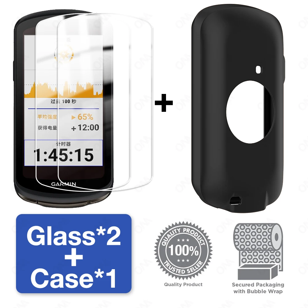 Dual-Layer Glass and Silicone Protective Case with Screen Protector Film