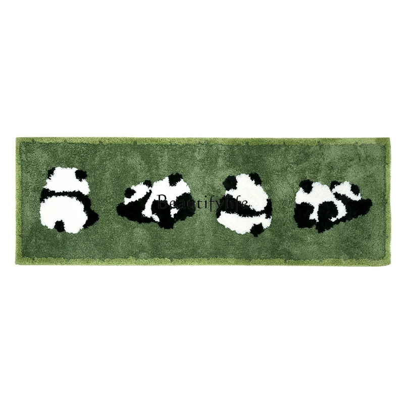 

Cartoon Panda Thickened Bedside Blanket Living Room Carpet Tea Table Cloth Mirror Front Blanket