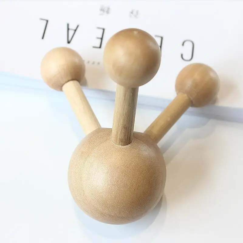 Head Neck Back Massage Roller Wooden Head Scalp Massager Hair Growth Stress Relief Health Care Relax SPA Tools neck massager massage tool scalp massager muscle massager head massager roller massager massage roller
