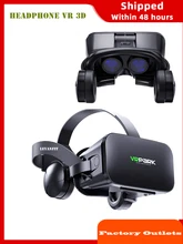  VR 3D Headphone Glasses With Handle Panoramic 360 Virtual Reality Headset Videos Games Movies Smartphone Remote Control 3D Glass 