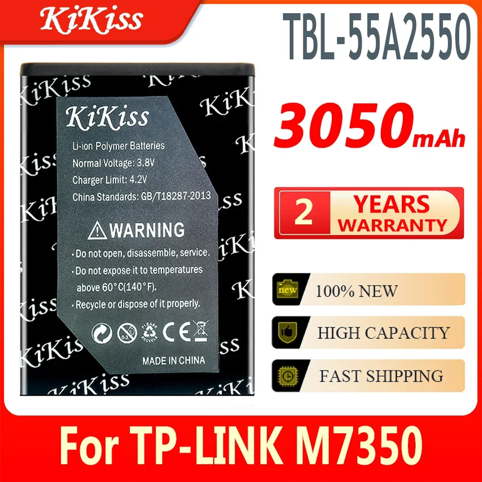 Batteria 3050Mah Kikiss Tbl-55A2550 Per Tp-Link M7350 Tl-Tr961 2500L 4G Lte Router Wifi Hotspot Batterie Modem Accu