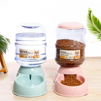 Dog Automatic Feeders Plastic Water Bottle Cat Bowl Feeding and Drinking Dog Water Dispenser Pet Feeding Bowl Pet Supplies Cats 2
