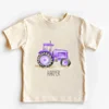 Personalized Tractor Toddler Shirt Halloween Kids T-Shirt Custom Name Farm Tractor Tee Boho Natural Kids Shirts 6