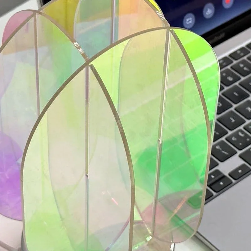 아크릴 LED 밝은 색상 USB 장식 테이블 램프, 침실 룸 게임 룸 실내 야간 램프, 책상 기하학적 장식 테이블 램프 선물