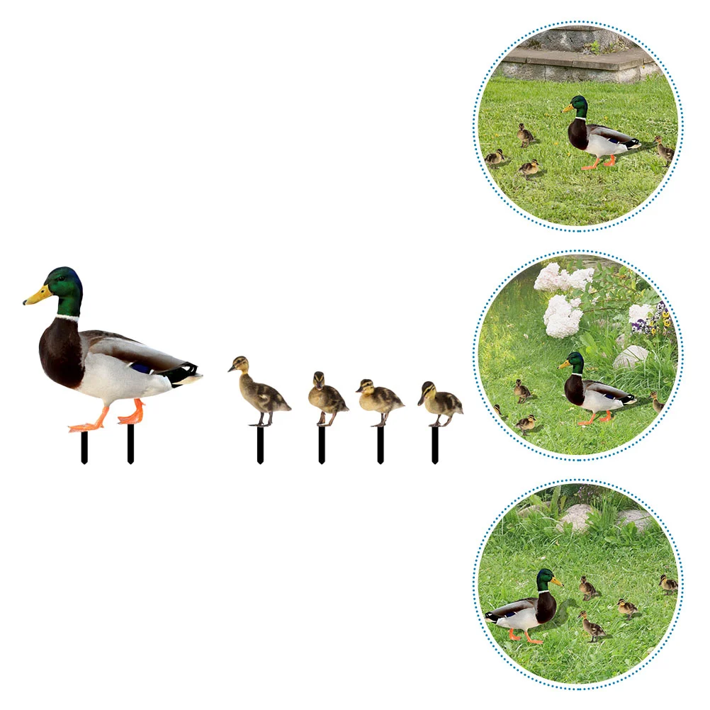

Garden Decoration Insert Adornment Stake Sign Stakes Lawn Acrylic Ornament Ducks Animal