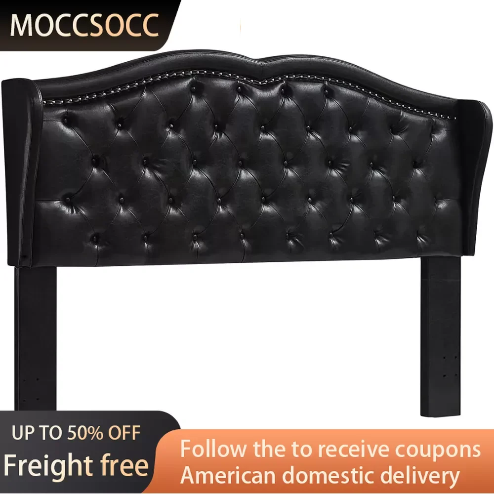 

Modern Wingback Upholstered Tufted Button King Headboard Headboards Queen Bed Frame With Headboard Pillow Headboards for Beds