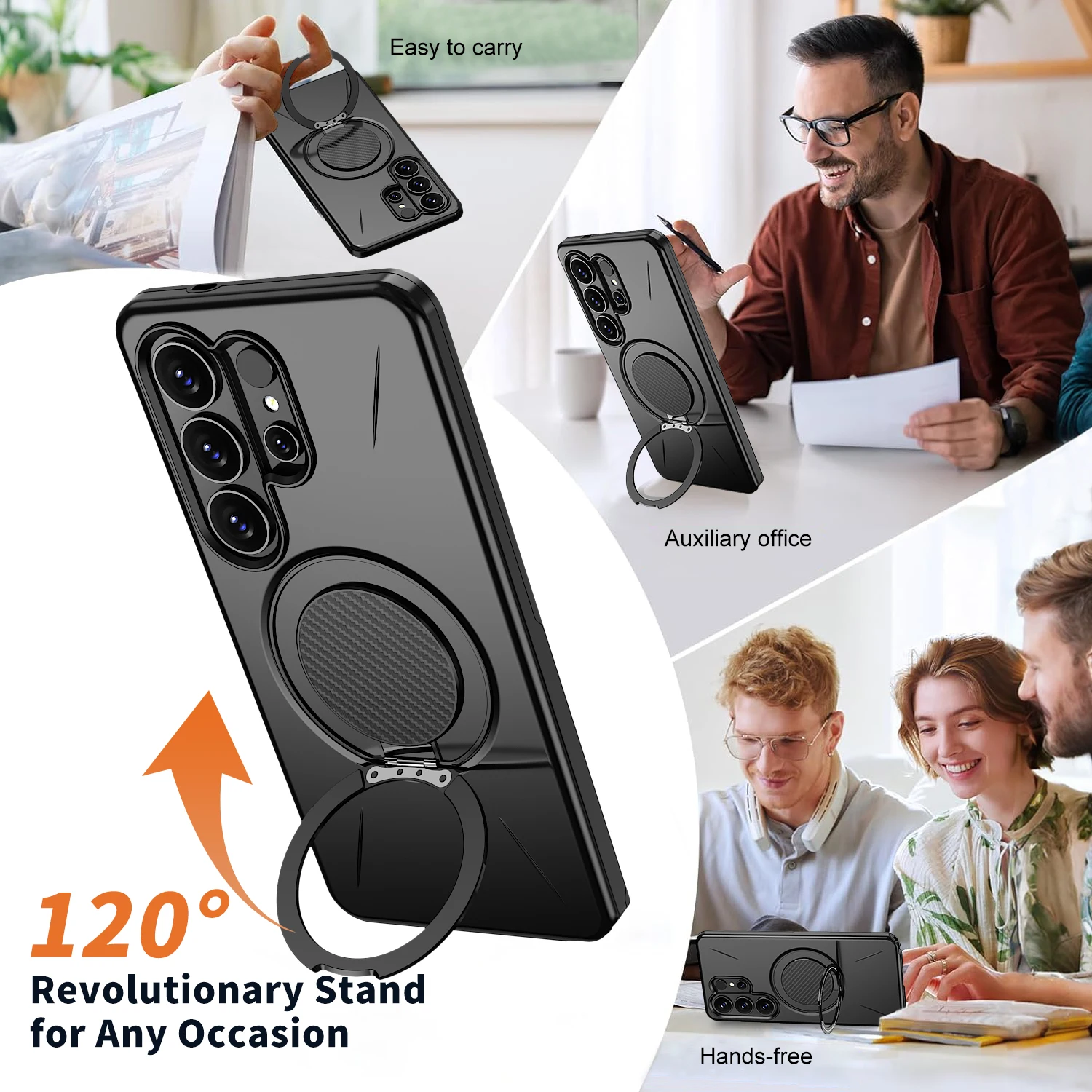 360° Rotating Magnetic Stand Phone Case with Bracket Cover