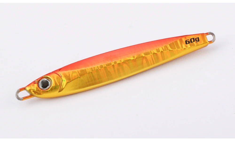 JIGGINGPRO Slim Metal Jig 20g-80g Weitwurf-Küstenjigköder Schnell Sinkender Salzwasserköder für Bonito, Makrele, Blaufisch – Detail 6