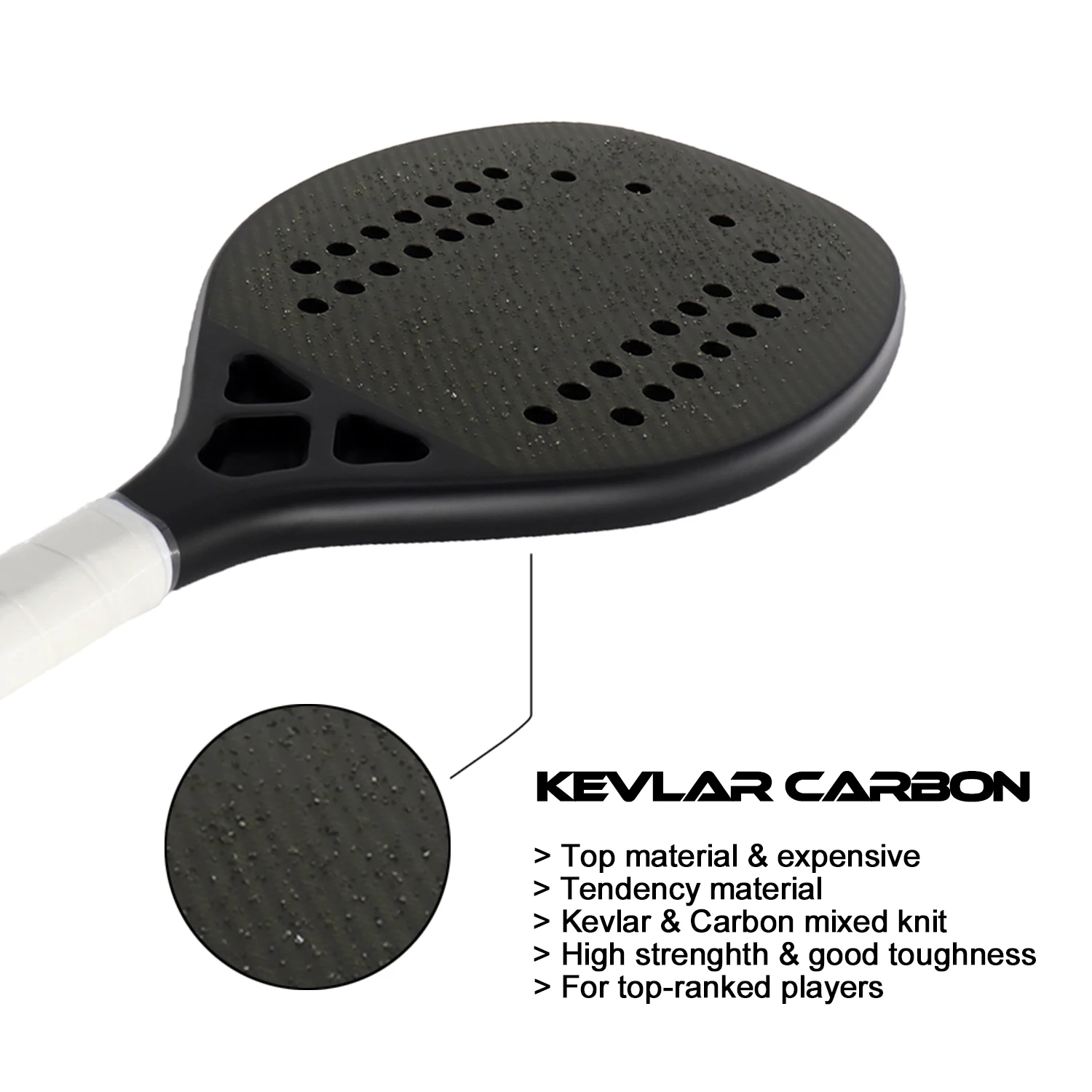 KEVLAR-Carbon Beach Tennis Racket EVA Soft Memory Foam Core 3K 12K 18K tennis racket