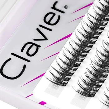 Clavier Vshape 실크 클러스터 속눈썹, 전문 메이크업, 개별 속눈썹 연장, 내추럴 기구, C 타입 가짜 속눈썹