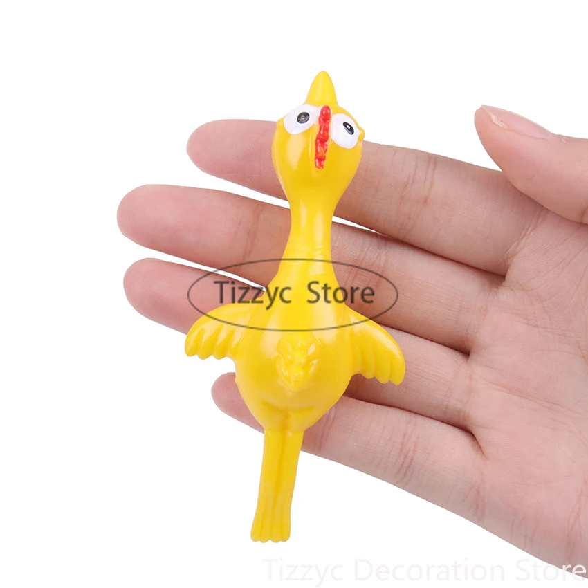 Finger Catapult Toy Catapult Launch Turkey Slingshot Chick Elastic Flying Finger Sticky Decompression Toy for Birthday Halloween Party Favors 10PCS