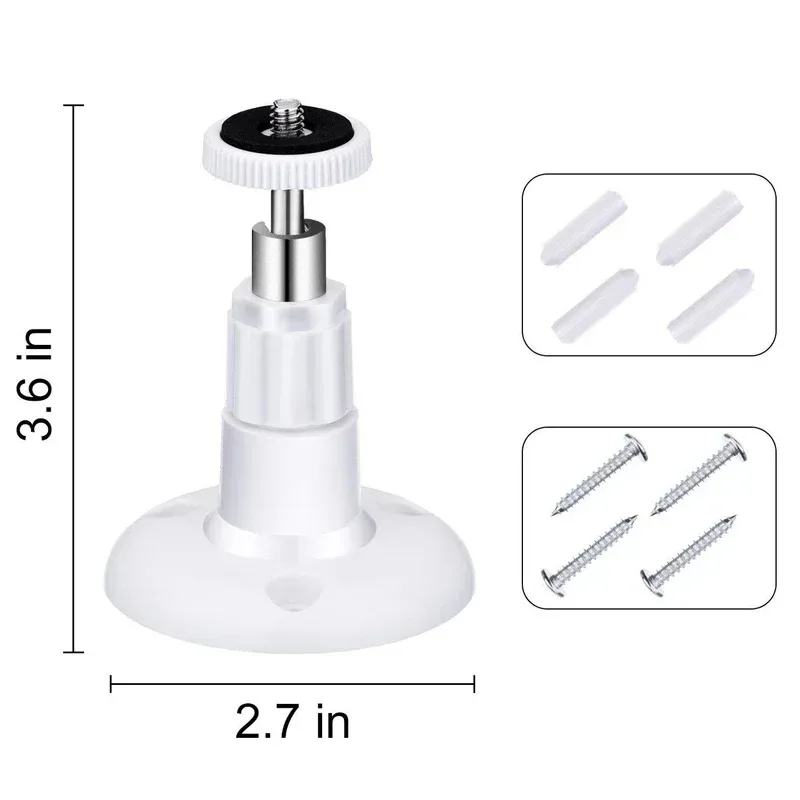 Security Camera Stand Camera Holder Stand Camera Holder Security Wall Mount Bracket Security Camera Bracket Camera Mount Panel Camera Mounting Base Security Camera Mount Camera Wall Mount Bracket 360 Degree Rotating Stable Plastic For Indoor Outdoor