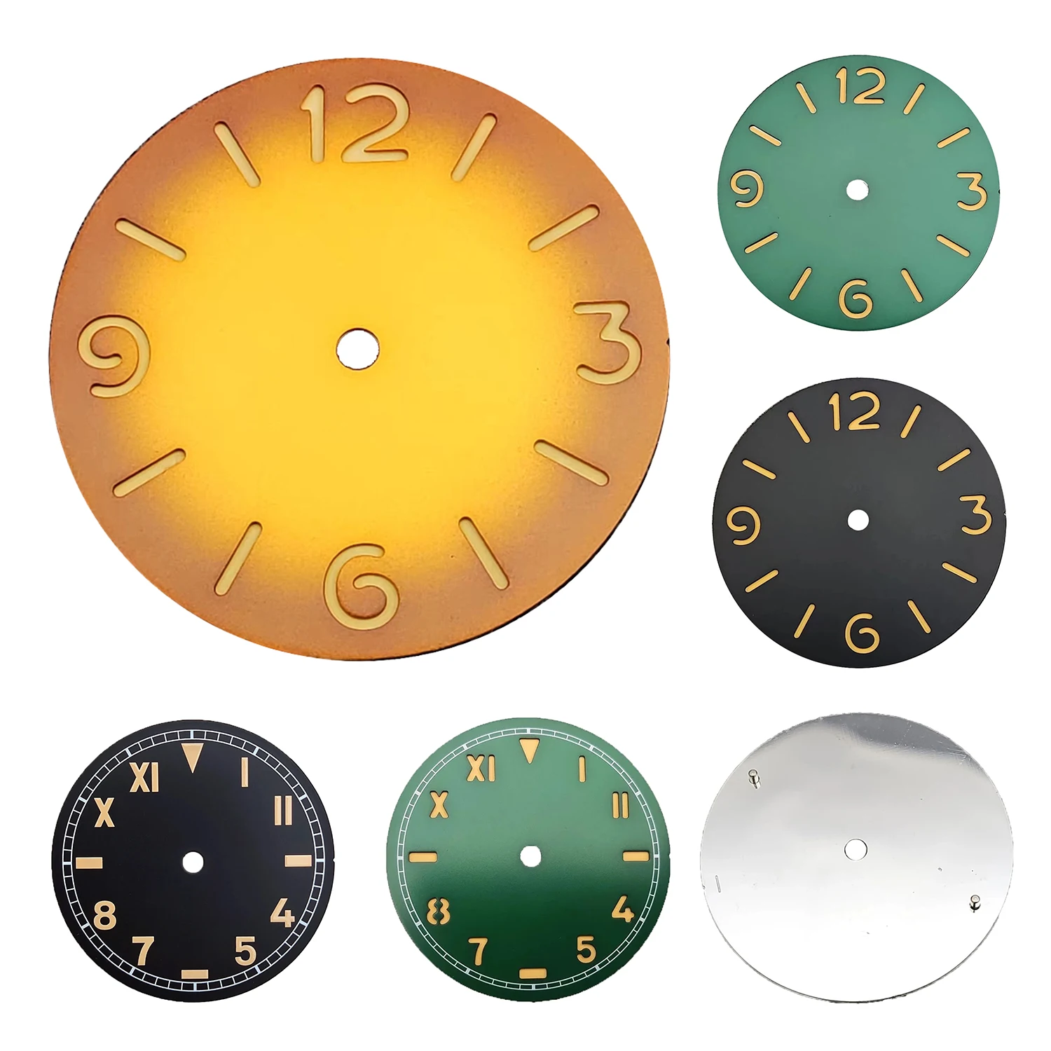 Classic 37mm ST3600 Watch Dial Green Luminous Sterile Watch Face