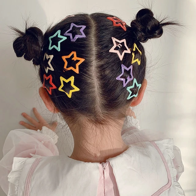 10pcs/set Kids Cute Candy Hair Clips Heart Snap Hair Pin For Girls Star  Hairclips Baby Barettes Toddler Kawaii Hair Accessories - AliExpress