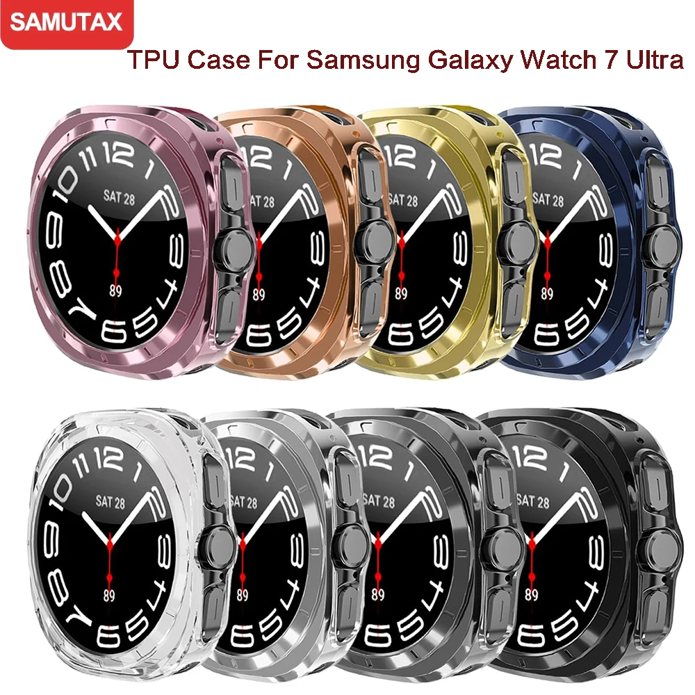 Full Case for Samsung Galaxy Watch 7 Ultra 47MM TPU Hollow Bumper Shell Frame Protector Case for Galaxy Watch 7 Accessorie