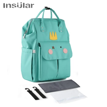 Home 14 Waterproof Mummy Diaper Backpack Cartoon Design Mother Maternity Nappy Travel Bag Large Capacity Baby Care Nursing Stroller Bags