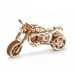 3D Wooden Animal Puzzle Kit - Creative Home and Office Decoration Toy (Motorcycle)