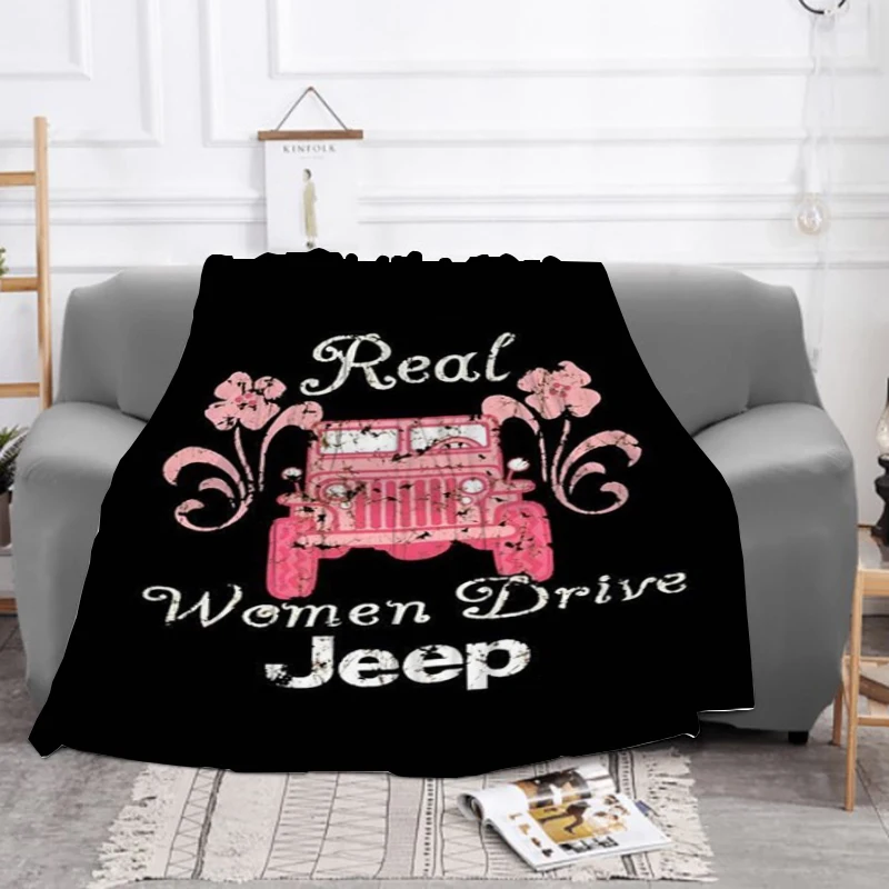 

Jeep Logo Children's Blanket Sofa Winter Fluffy Soft Blankets for Bed Furry Throw Warm & Throws Baby Fleece Beds Custom Nap Home