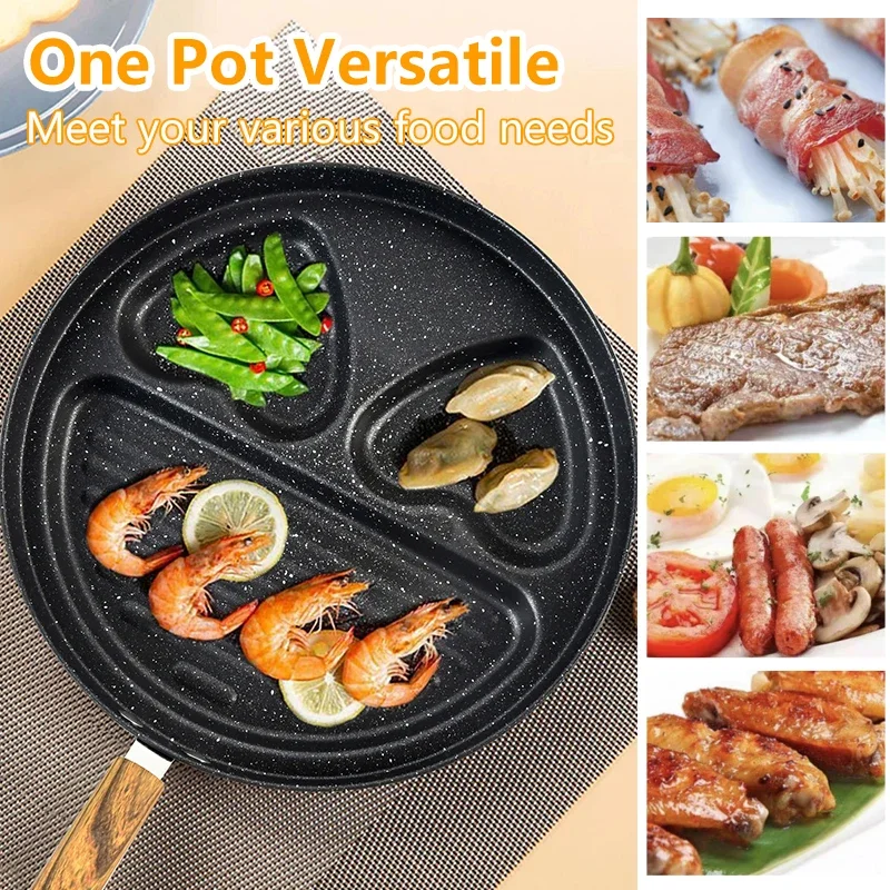 Export-grade 3-in-1 non-stick omelettepan, frying pan, egg hamburger, steak frying pan, breakfast pan, household artifact 4