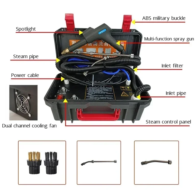 Handhled Steam Cleaning Machine Home High Pressure Steam Cleaner High Temperature Hood Air Conditioner Cleaning Machine 6