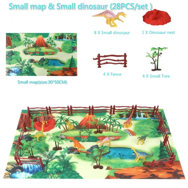 Children's educational early education simulation animal model boy dinosaur world game carpet toy 2