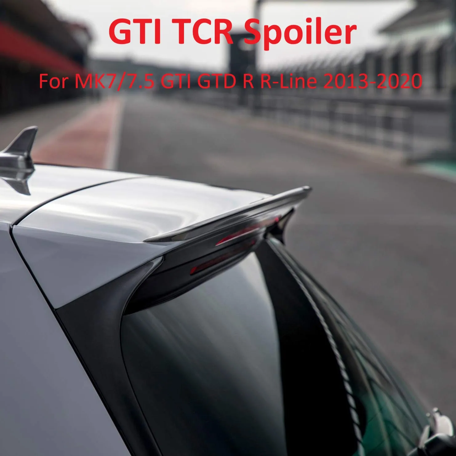 Gloss Black Tcr Rear Roof Spoiler Wing Lip For Volkswagen Golf Mk7 Mk7.5 Gti Gtd R Rline 2013