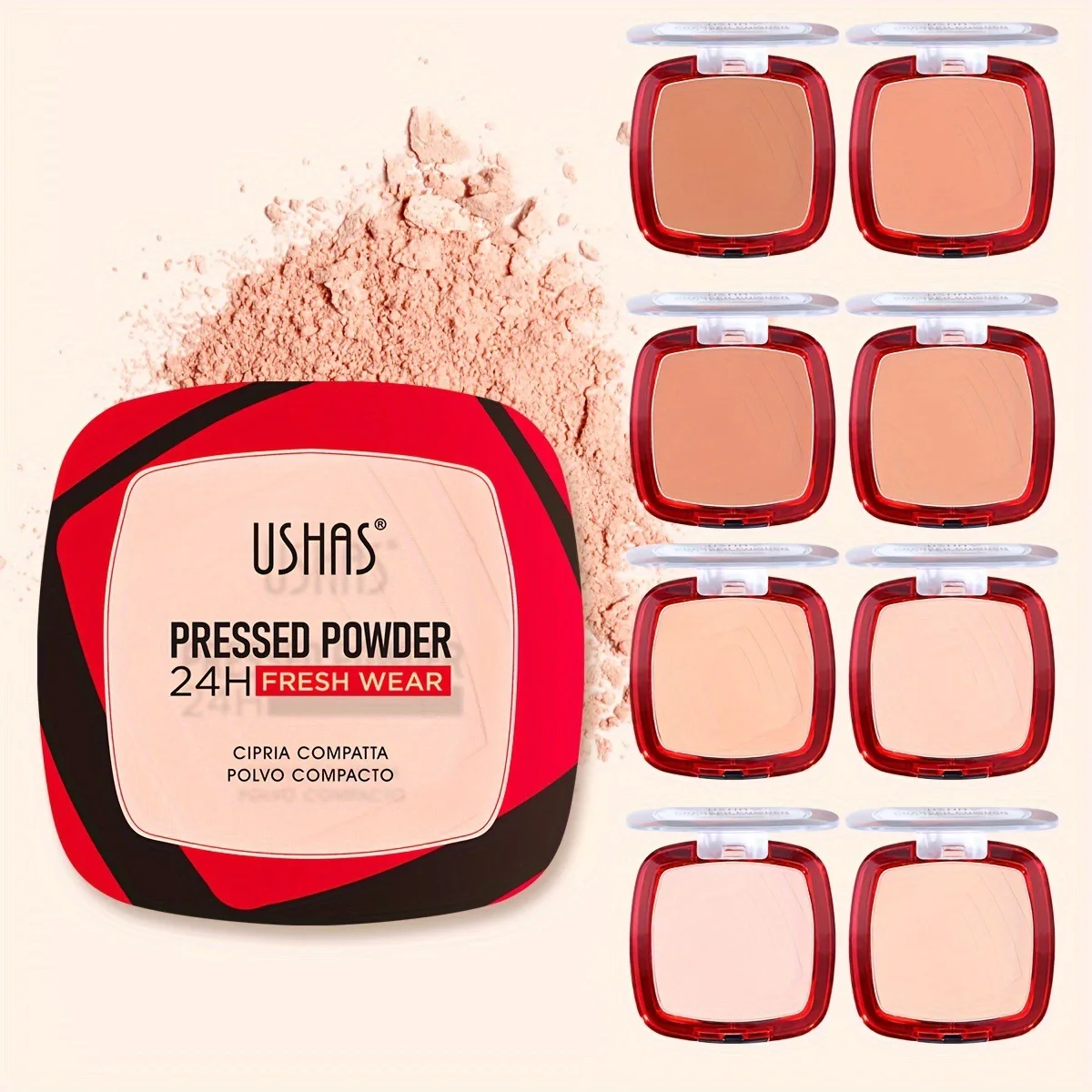 Description Picture 2 of itemLong Lasting Waterproof Makeup Powder Compact Setting Concealer Non Caking Moisturizing Loose Mineral Foundation
