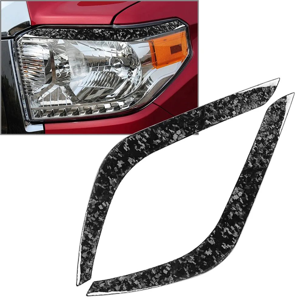 

1 Pair Auto Headlight Eyebrow Eyelid Trim Cover For Toyota Tundra 2014-2021 Car Exterior Accessories