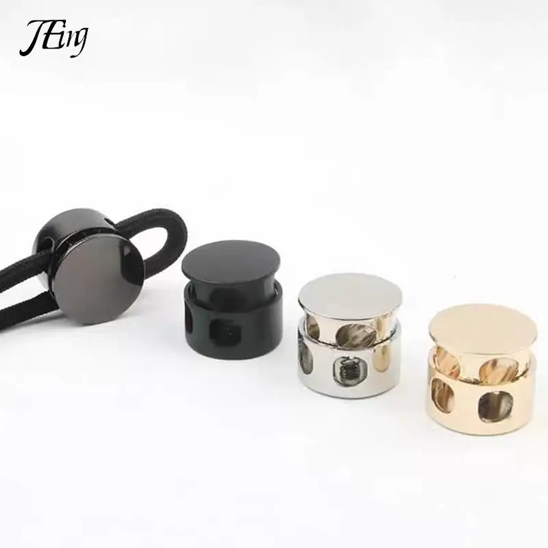 10pcs Mental Cord Lock Clamp Toggle Clip Stopper Buckles for Paracord Rope Lanyard Drawstring Bag Shoelace Part 2 Holes