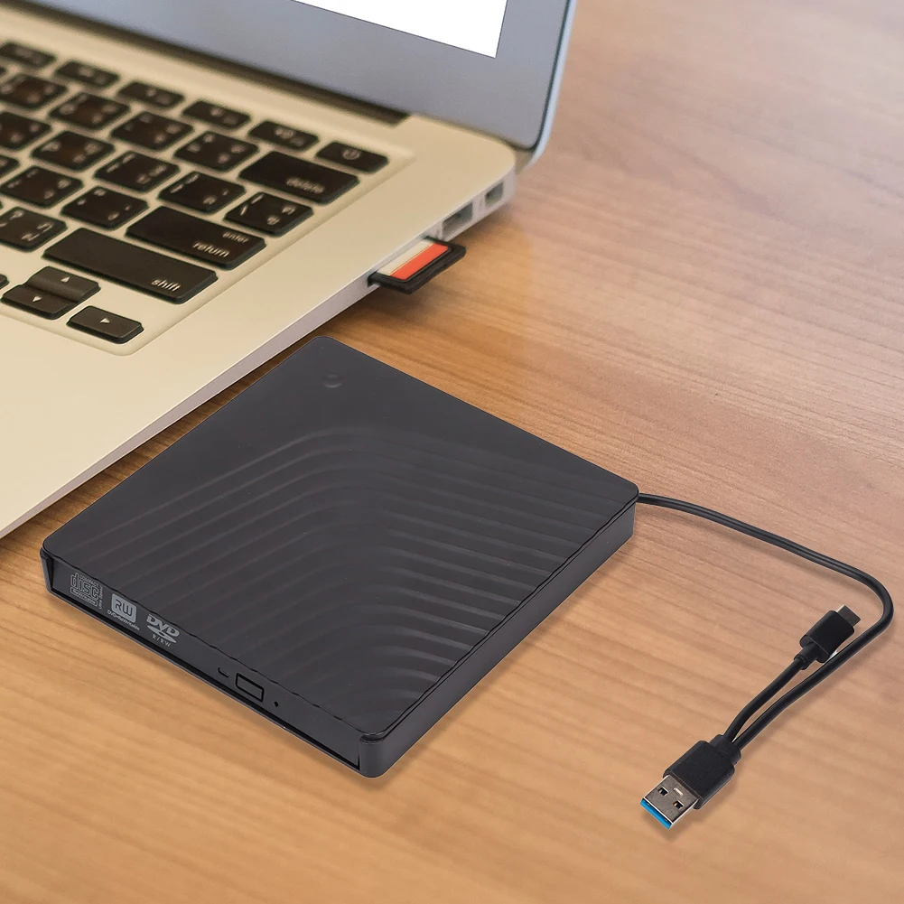 노트북 노트북 버너용 광학 드라이브 외장 인클로저, DVD CD 드라이브 박스, USB 3.0 C 타입, 9.5mm, 12.7mm