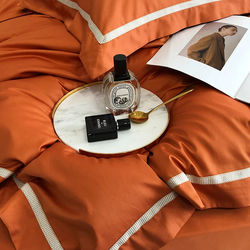 Waliicorners 100S Egyptian Long-staple Cotton Hotel Style Bedding Set Queen King Quilt Cover Bed Linen Pillow Shams Bedclothes 11 Sc440f6bd096b44b6892d08b07e22eb62X