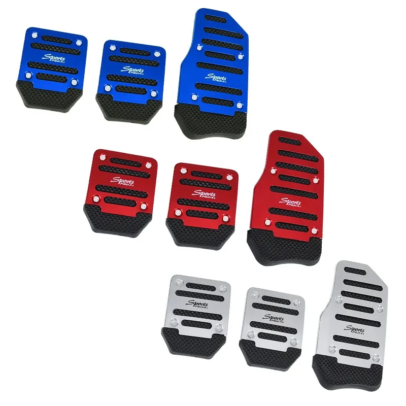Car Pedals Universal Automobile foot pedal non-slip Aluminum Manual/automatic Throttle brake Cover Set