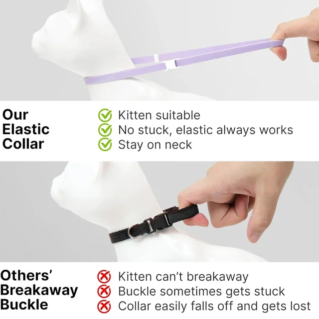 Airtag Cat Collar for Apple Tag Anti-Lost GPS Tracker Protective Case Light Fashion Stretch Elastic Cats Collar for Kitten Puppy 4