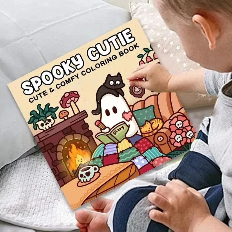 Spooky Cutie Coloring Book for Adults & Teens Creative Swearing Cats Cat Coloring Book Handmade Drawing Books adult coloring book