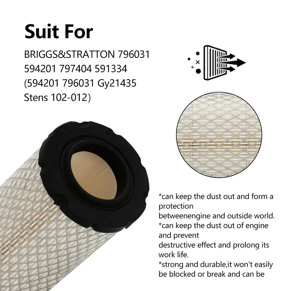 Kit Filtro Aria E Carburante Per Briggs &amp; Stratton - Ricambio Tosaerba E Trattori