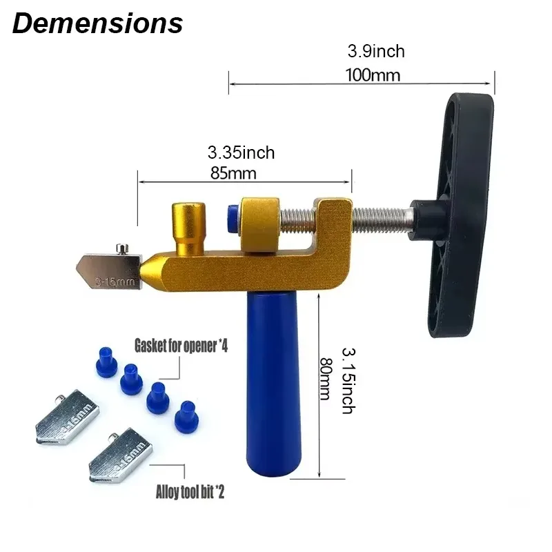 Diamond Glass Cutter for Glass Tile Cutting 2 In 1 Cutter Set Manual Construction Tool Tile glass cutter tile glass cutter tile cutting tool