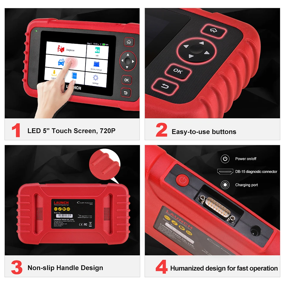 NEW LAUNCH CRP123X V2.0 OBD2 Scanner Car DIY Code Reader Automotive Diagnostic Tools Autoscanner Auto Scan Tool Diagnosis 6