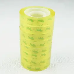 Ruban adhésif jaune Transparent, 12mm x 30m, pour emballage de papeterie, Mini ruban pour bureau, F5w4 