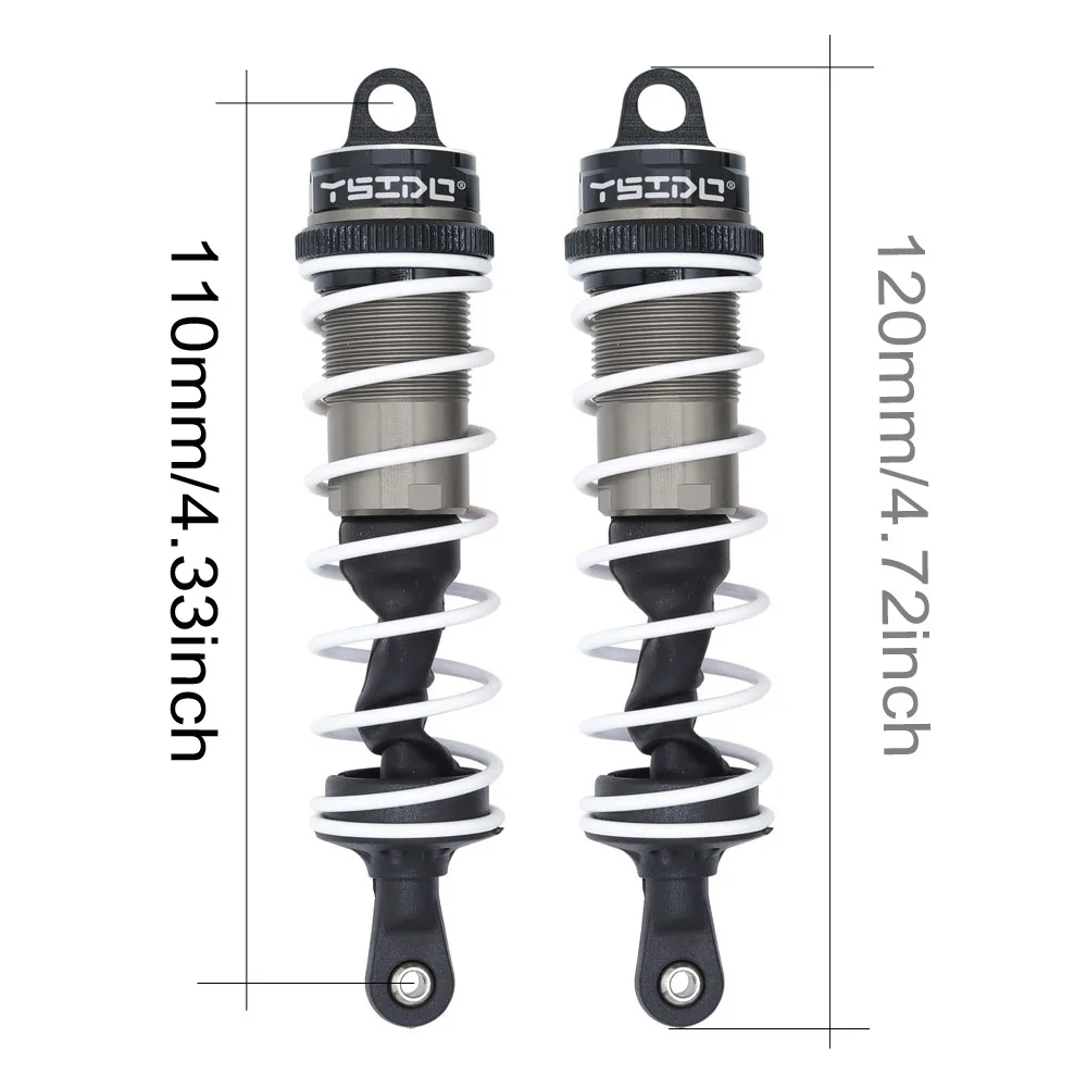 Enhanced Shock Absorber Damper Suspension - 120mm Front & 140mm Rear