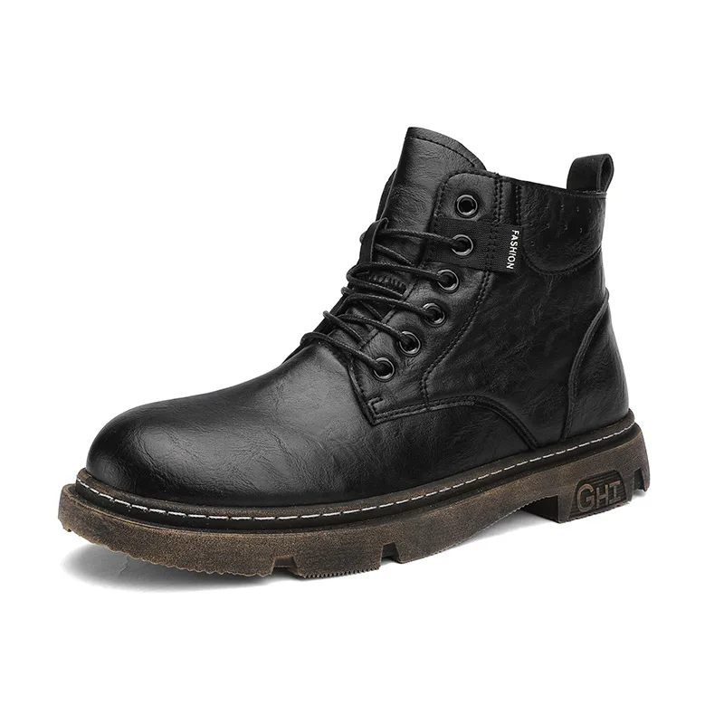 

Мужская обувь, повседневные мужские ботинки с высоким верхом, уличные кожаные ботильоны челси на платформе в стиле ретро, дизайнерские Роскошные зимние ботинки