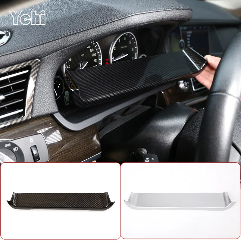 

ABS Silver/Carbon fibre For BMW 7 Series F01 F02 F03 F04 2009-14 Car Dashboard Display Decorative Frame Interior Accessories