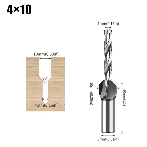 Woodworking Limit Four Edge Countersink Drill Alloy Drill Cone Drill Adjustable Depth Step Drill Screw Countersink Drill Bit - Image 7